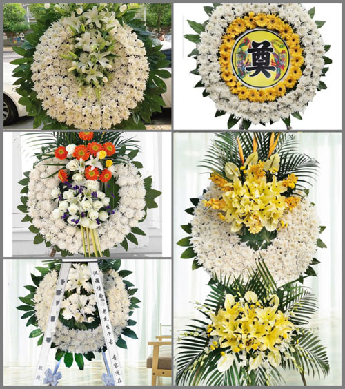 浙江省台州天台县洪畴镇半山王村花圈速递